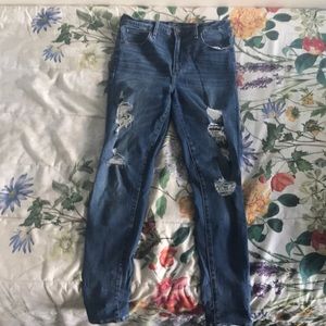 Simone High Rise Super Skinny Ripped Jeans